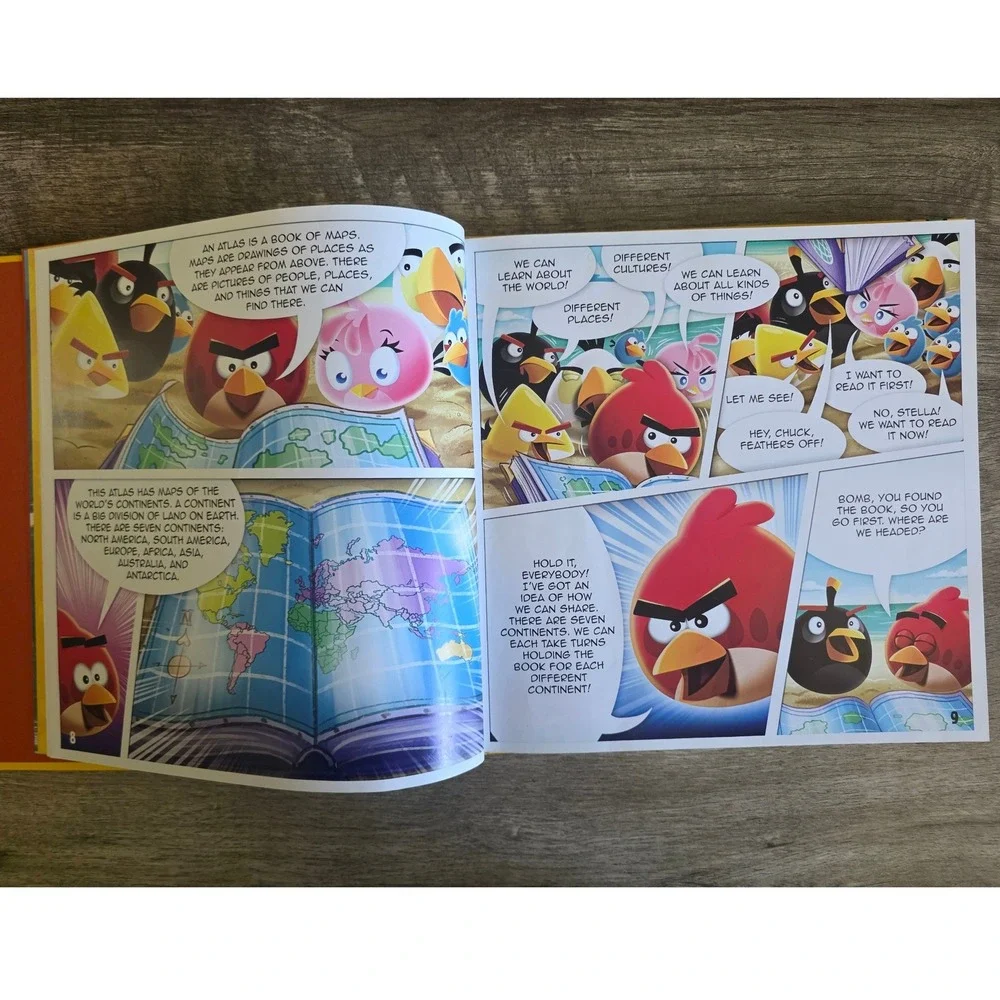 National Geographic Kids Angry Birds Playground Atlas Hardcover Geography Book